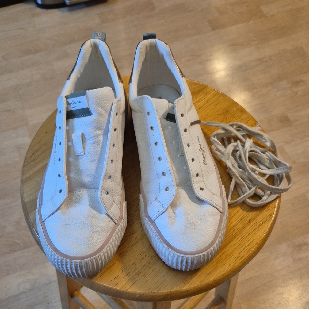 Pepe Jeans Ottis W Cool Trainers White & Rosegold